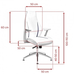 FOTEL KOSMETYCZNY RICO 206 BIAŁY